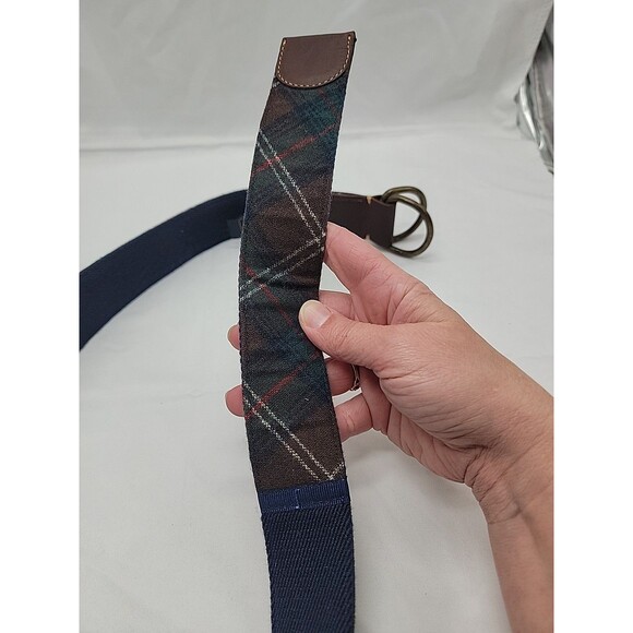 Pendleton Tartan Belt With Leather Accents Size 36 - Picture 7 of 8